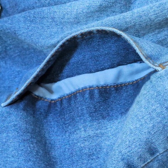 VENUS Women's Denim Trench Coat New Without Tags Belted Waist Size 2X - Picture 6 of 9